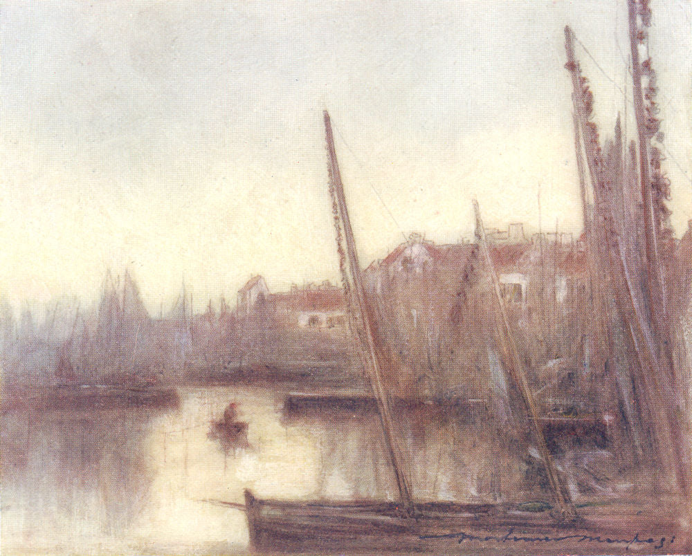 FINISTÈRE BRITTANY BRETAGNE. The Sardine fleet, Concarneau 1905 old print